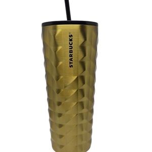 Starbucks NWT Holiday Gold Stud Texture Tumbler Cup